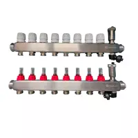 Коллектор 3/4 с регулирующими клапанами и расходомерами AQUALINK