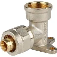 STOUT  SFS-0008-001216 Угольник настенный с креплением для металлопластиковых труб винтовой