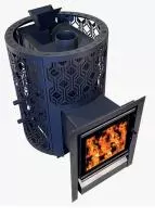 Печь-Камин Народная 16 (Aisi430) Закрытая Каменка (сетка трансформер)